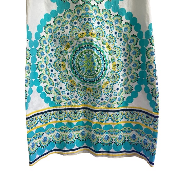 London Times Mandala Print Sleeveless Cotton Mini Shift Dress Size 6 - Picture 4 of 8
